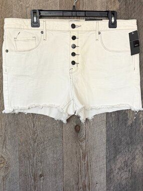 Mossimo White Denim Shorts Size 16